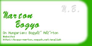 marton bogyo business card